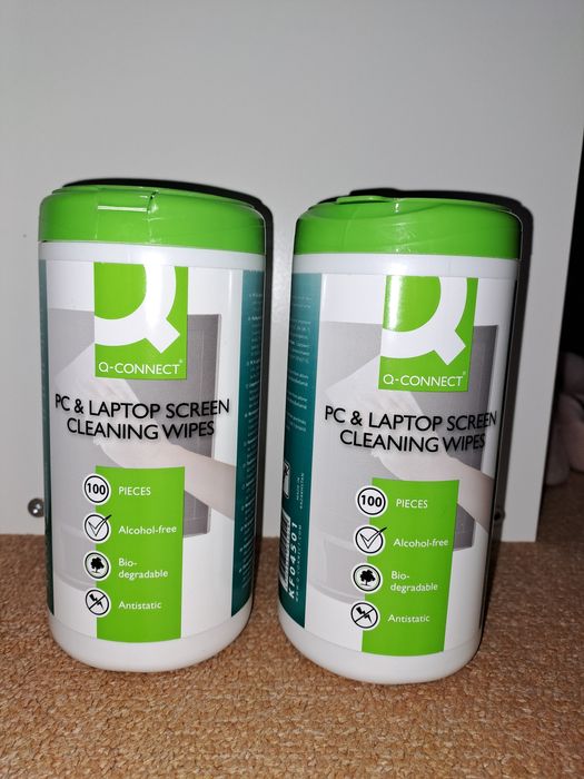 ściereczki do czyszczenia ekranów 2 szt, marki Q-CONNECT, tuba, 100SZT