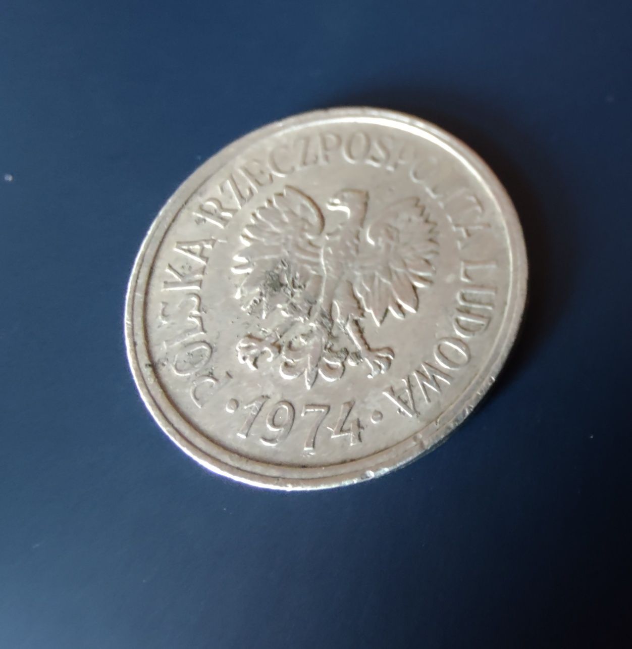 Moneta 10 groszy 1974 r. bez znaku mennicy, deskrut - numizmat