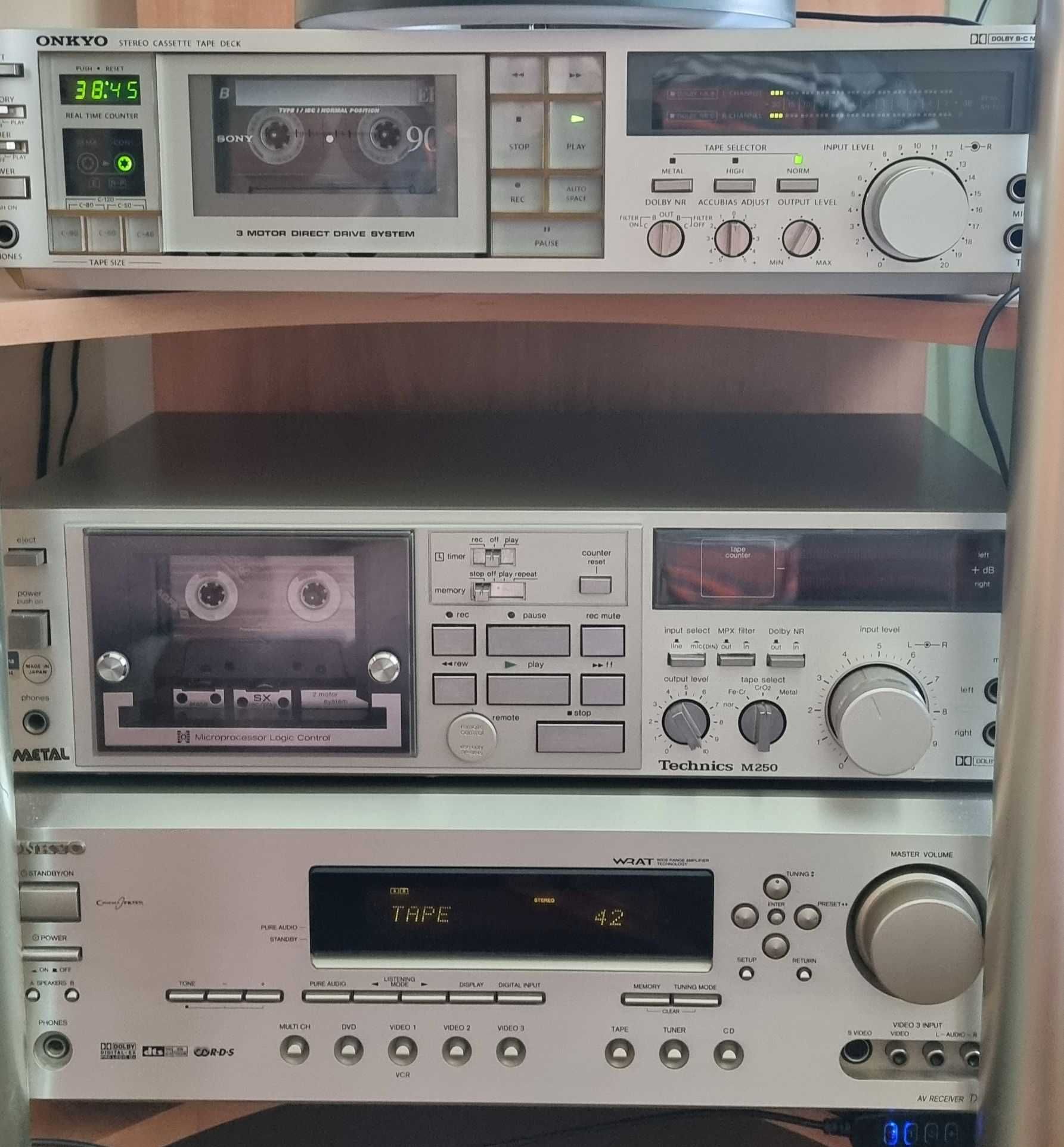 ONKYO TA 2055 3 silnikowy. Napęd Bez paskowy obud i Panel przed Metal