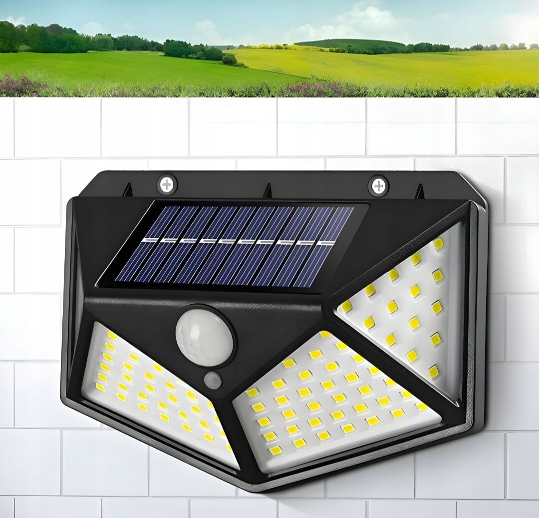 Lampa Solarna 100 LED z Czujnikiem Ruchu