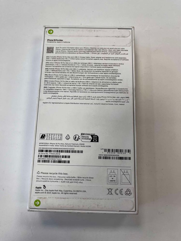 iPhone 16 Pro Max 256GB Natural,Black NOWY Sklep Zielona Góra Nowa Sól