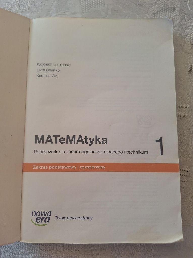 Matematyka 1 nowa era zakres podstawowy i rozszerzony