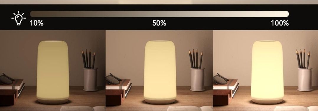 Lampka Nocna LED RGB, Dotykowa, Ściemniana, 3 Poziomy Jasności,Stylowa