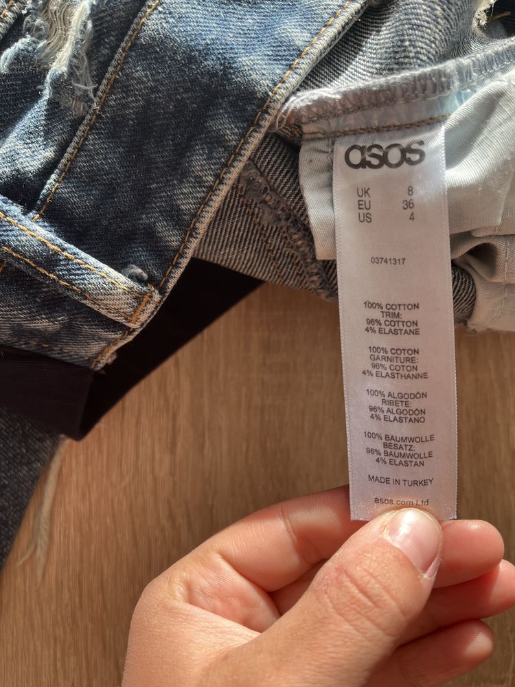 Spodnie jeansy z rozdarciami Asos