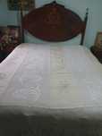 Colcha de de linho  bordada