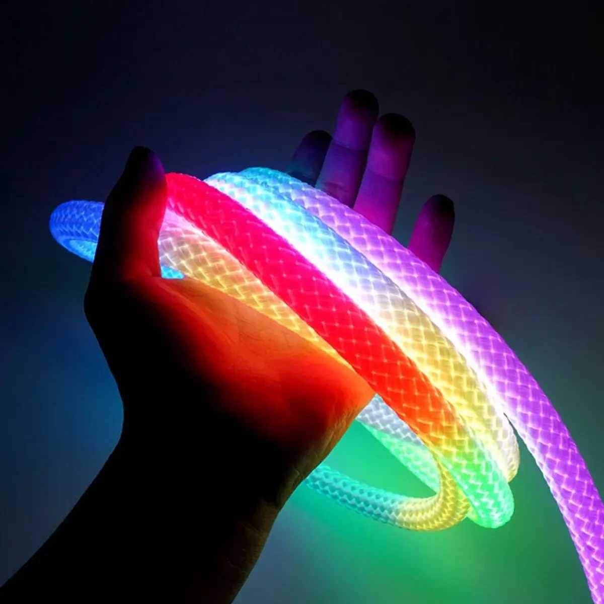 Гнучка неонова USB LED RGB стрічка 5 м з лусковим покриттям