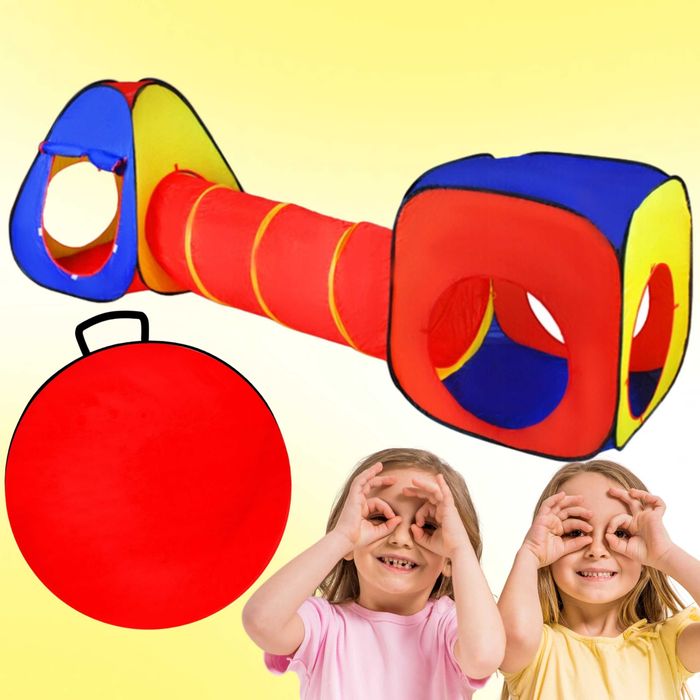 Namiot dla dzieci tipi domek tunel do domu ogrodu zestaw 3w1 nowy