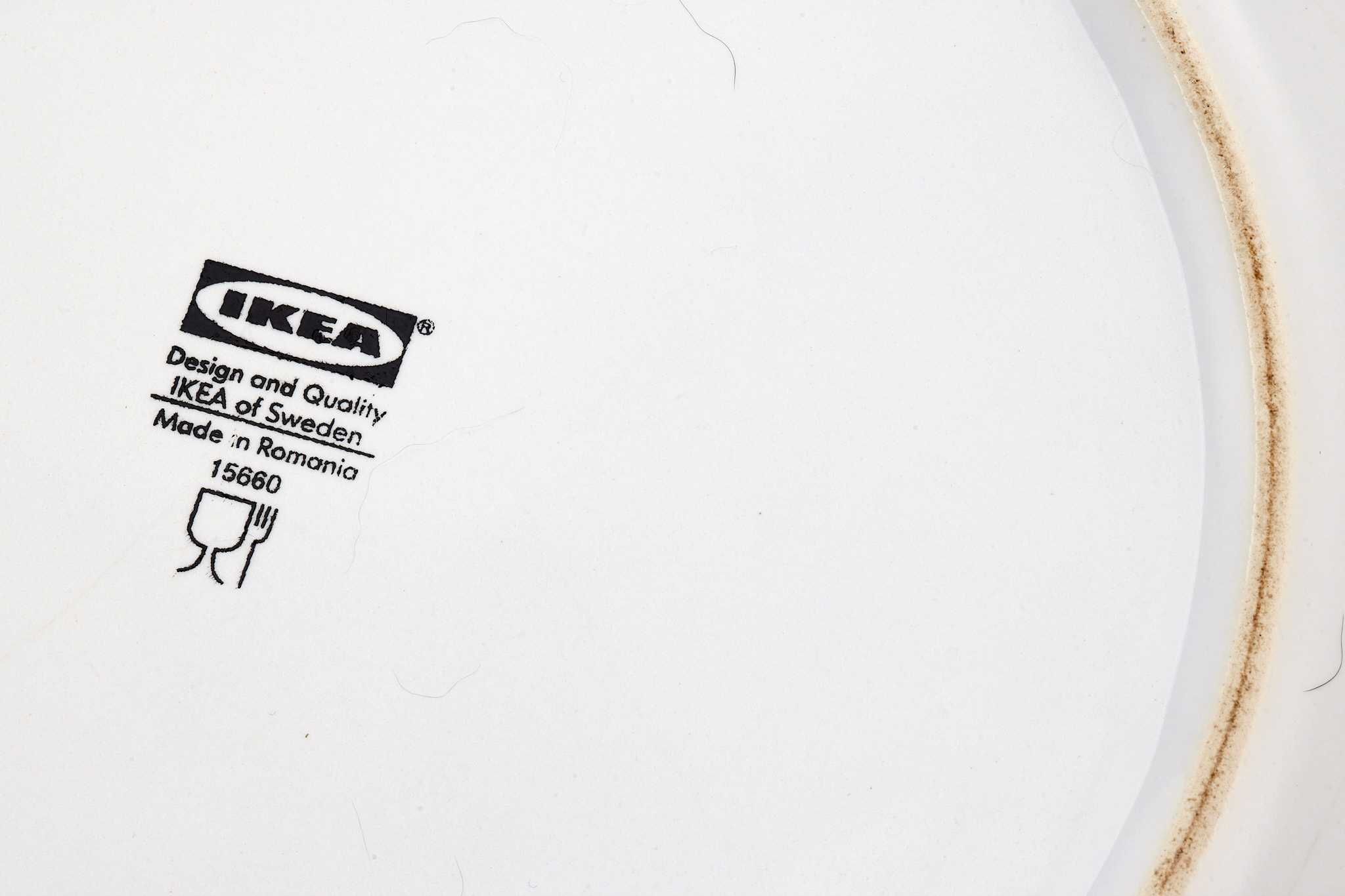 porcelana IKEA talerz płytki duży biały bez ozdób 15660