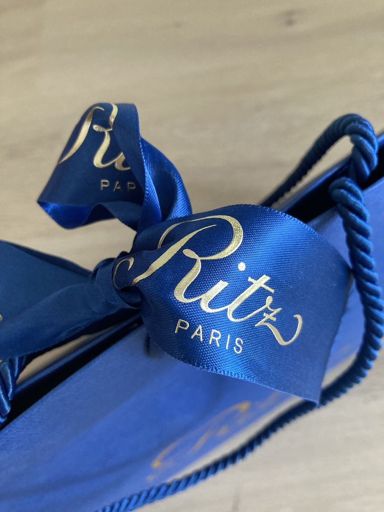 Ritz hotel opakowanie torba torebka paris niebieski reklama sznurek