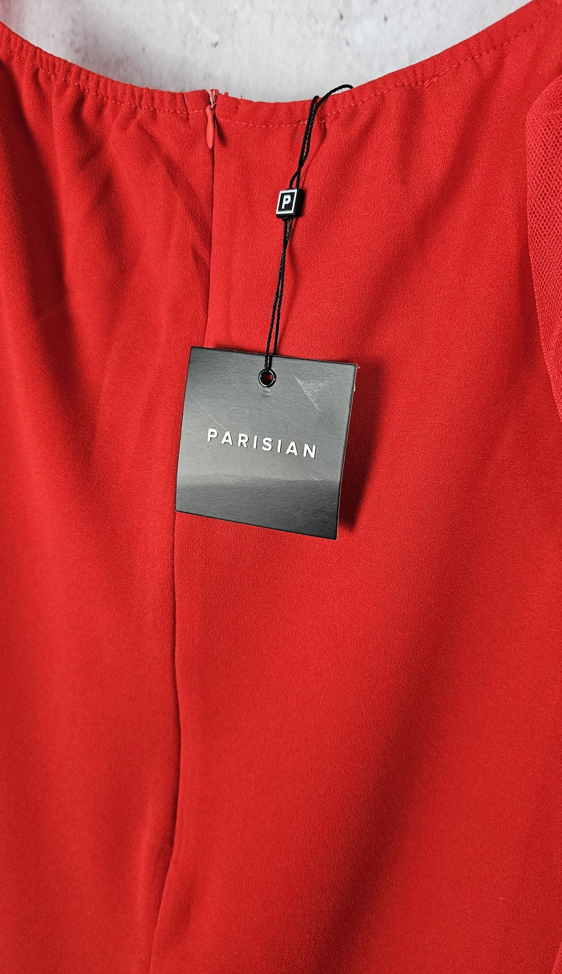 Sukienka damska koktajlowa r 40 L Parisian z tiulowymi rękawami