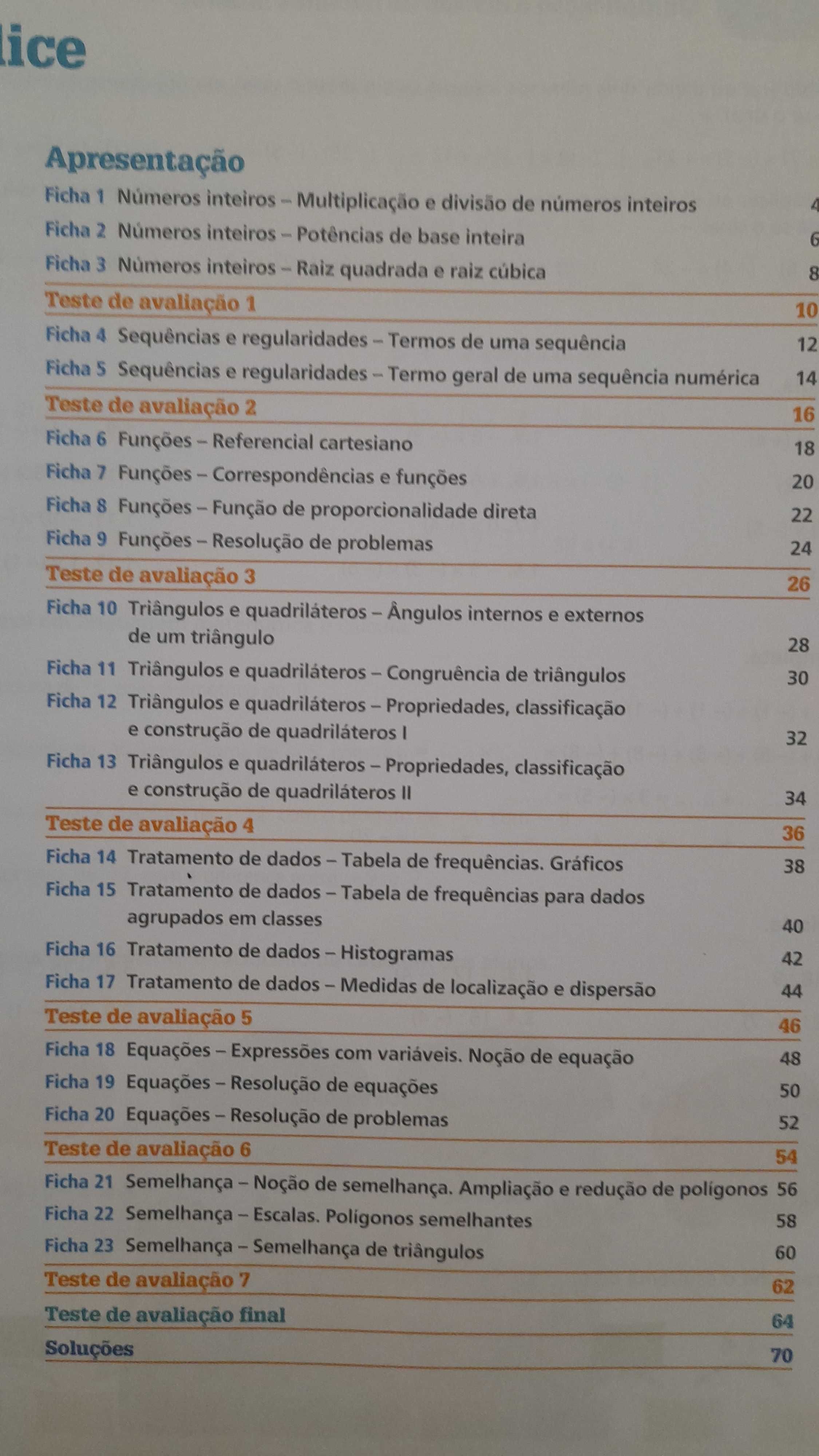 Matemática 7o ano exercicios.