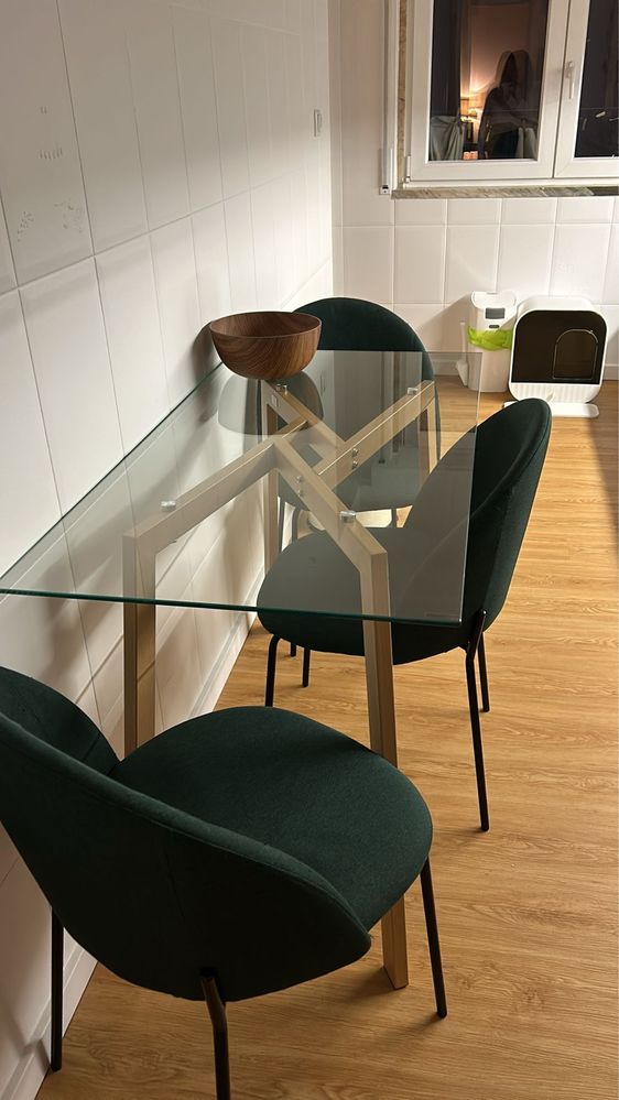 Mesa de Vidro 120cm x 60cm x 76cm