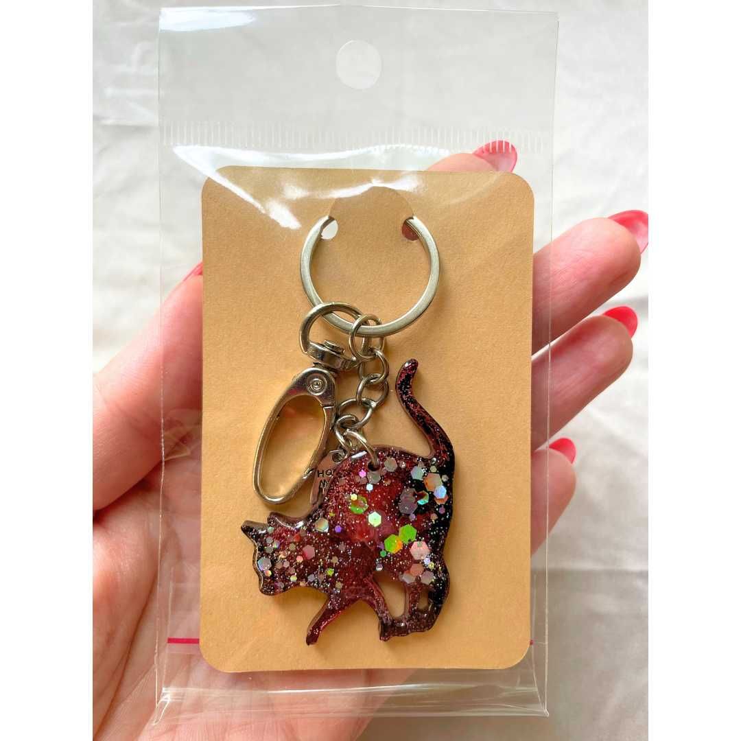 Brelok Kot „Orbita Gwiazd” | Handmade | Prezent z przesłaniem