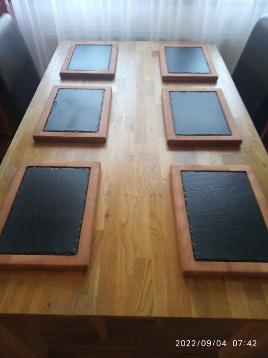 DESKA Z KAMIENIEM DO SERWOWANIA Steków, Serów, Wędlin (36x26cm.)