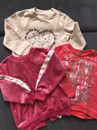 3 bluzy rozmiar 104 Primark Benetton Sinsay