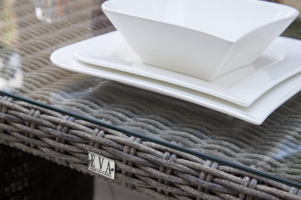 Zestaw meble ogrodowe obiadowe technorattan 8 osób,stół + 8 foteli