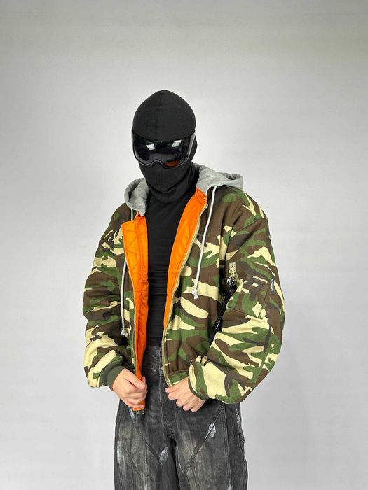 Vetements Alpha Industries MA-1 бомбер двостороння куртка камо S M L