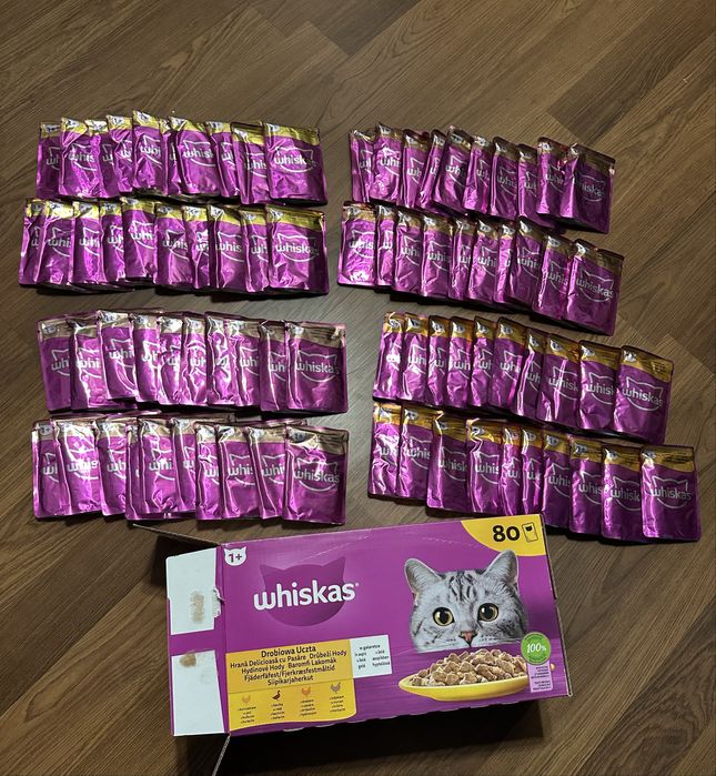 Sprzedam Whiskas mokra karma dla kota  80 sztuk