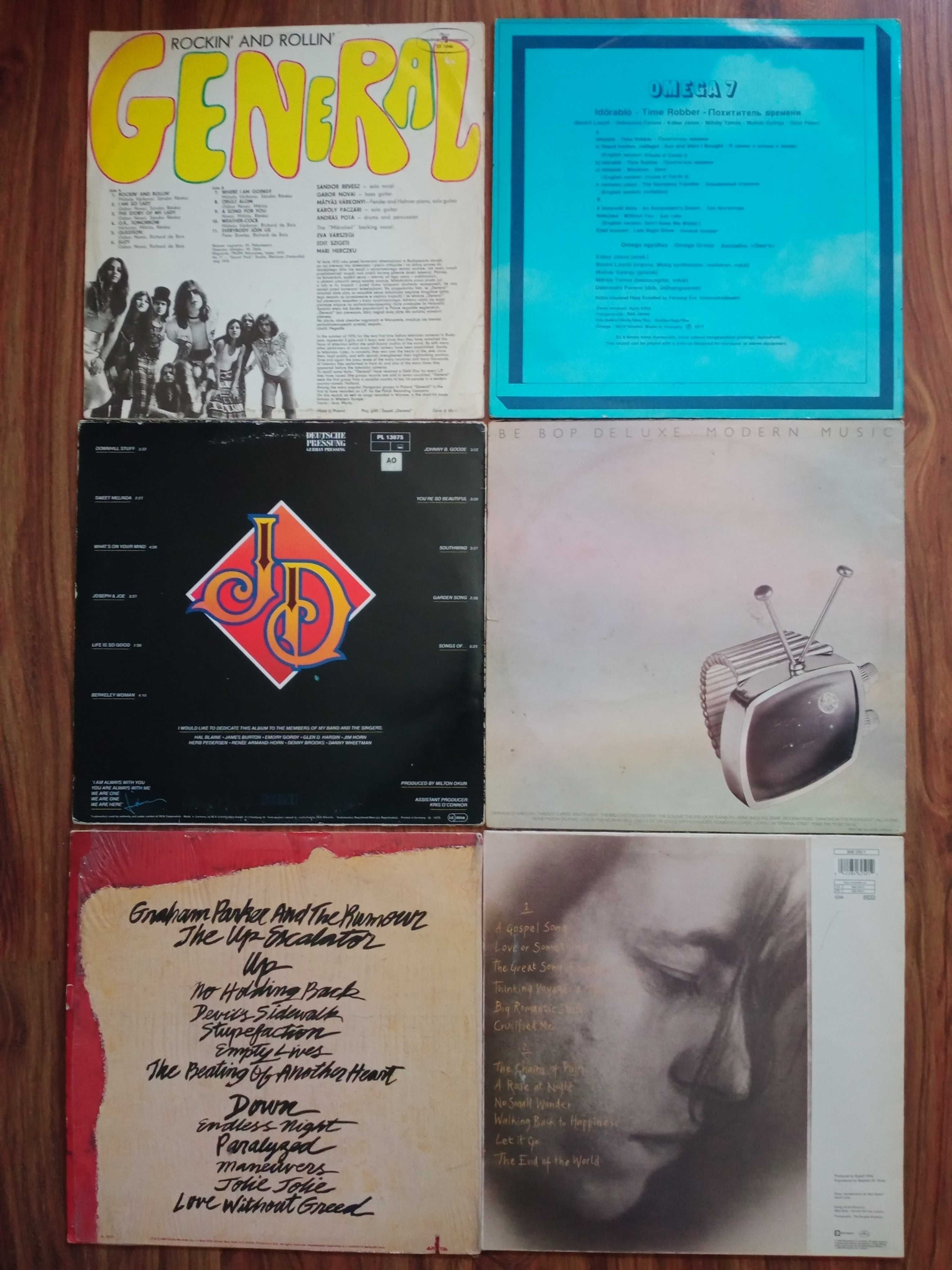 6 szt. Rock, Bob Geldof , Be Bop Deluxe , Omega 7 , Parker , Denver