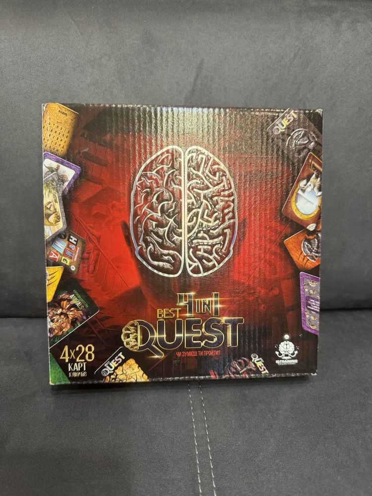 Карточная настольная квест-игра DANKO TOYS BEST QUEST 4 в 1