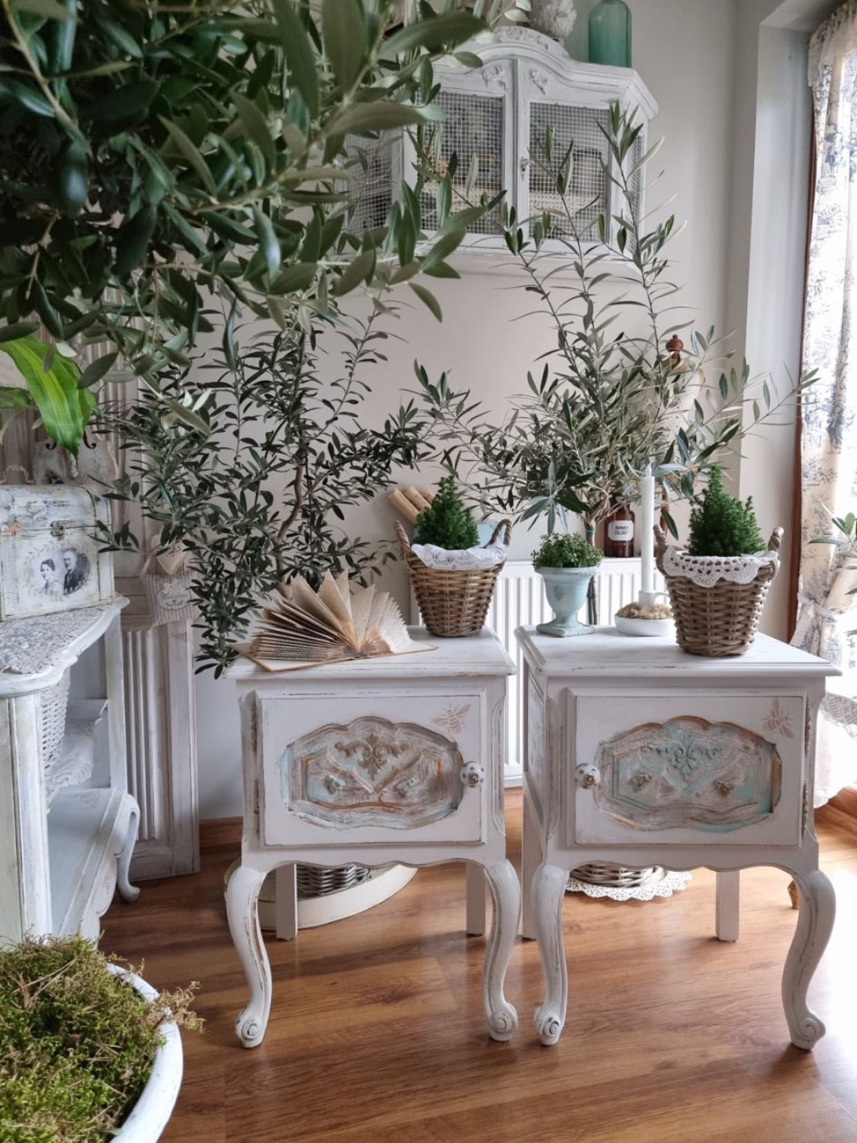 Szafki nocne Shabby chic ludwikowskie plus GRATIS lampki