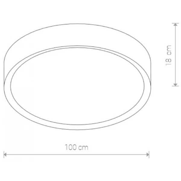 Plafon ALEHANDRO Czarny 100cm 5351 Nowodvorski