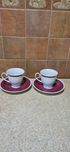 Dwie porcelanowa filiżanki Porcelana Śląska 
Wysokość filiżanki 7 cm
S