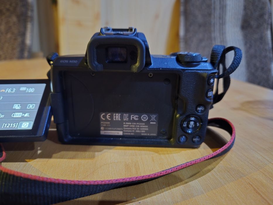 Canon eos m50 duży zestaw adapter eos ef obiektyw 15-45mm is stm