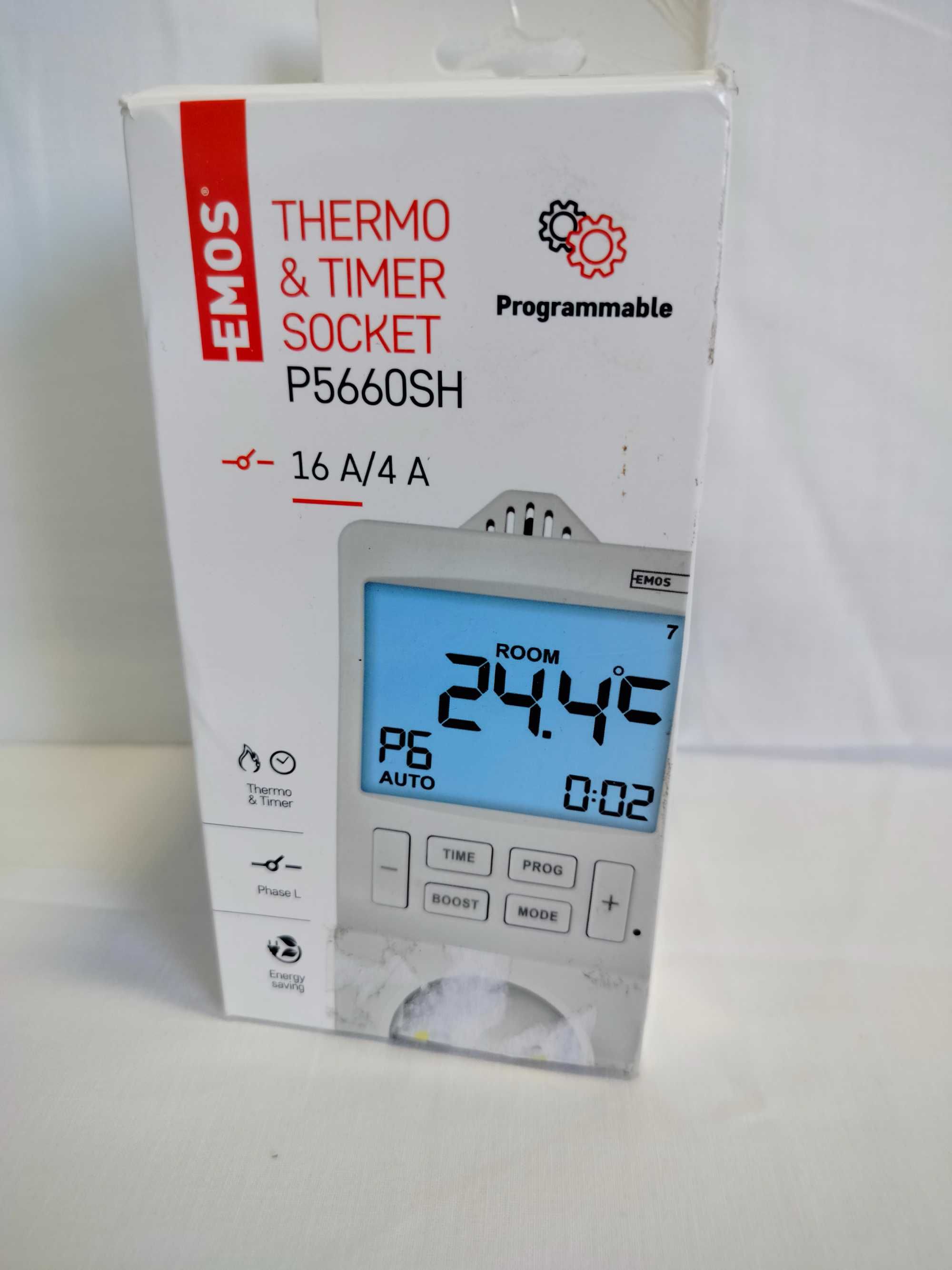 Termostat Gniazdkowy Emos P5660SH Termostat gniazdkowy 2w1 WiFi