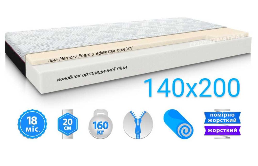 Матрас новий 140*200 с. Деньги, Золотоноша