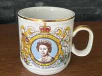 Kubek Królowa Elżbieta srebrny jubileusz Churchill England