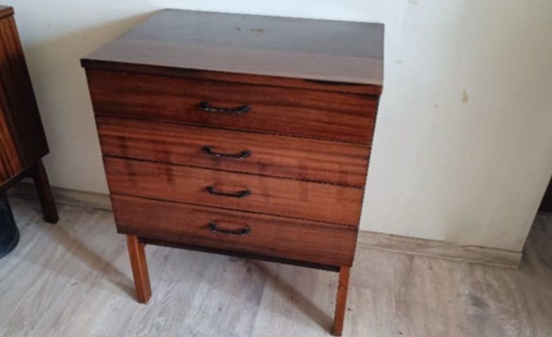 Mała komoda retro midcentury PRL  stan bdb szuflady