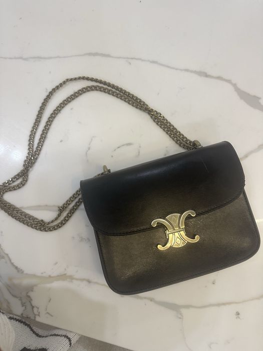 Сумка чорна шкіряна Celine