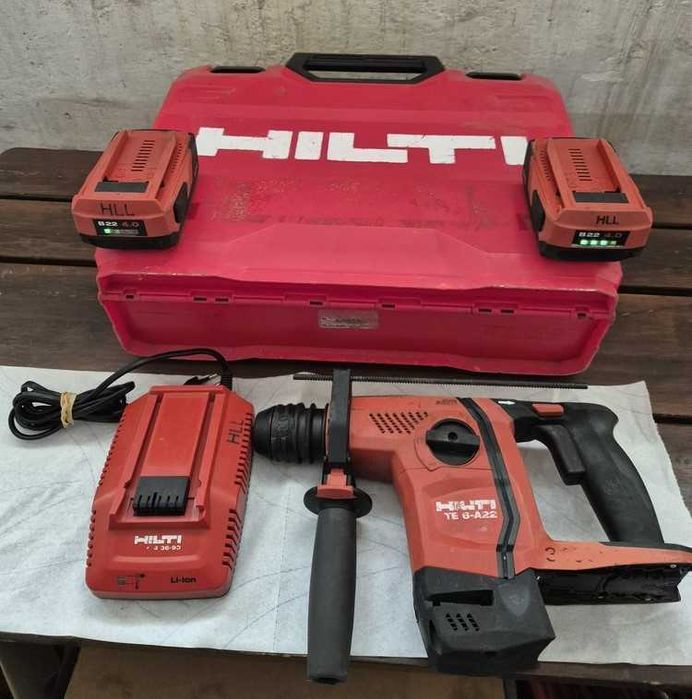 Młotowiertarka HILTI TE 6-A22 +2aku +ładow. +walizka - w 100% sprawna!