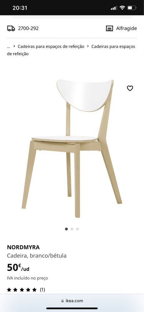 Vendo Cadeira - IKEA NORDMYRA