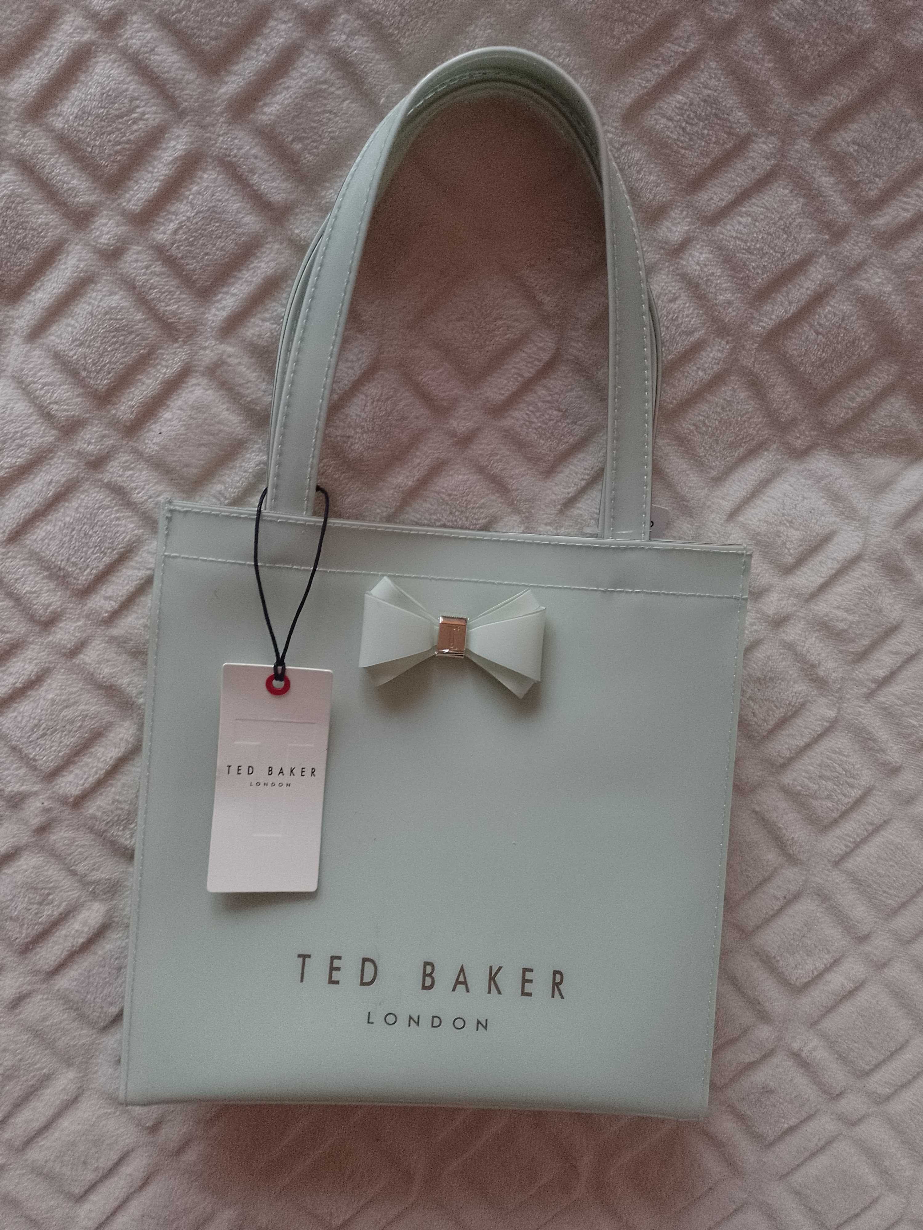 Ted Baker/ Miętowa torebka do ręki z Londynu, NOWA