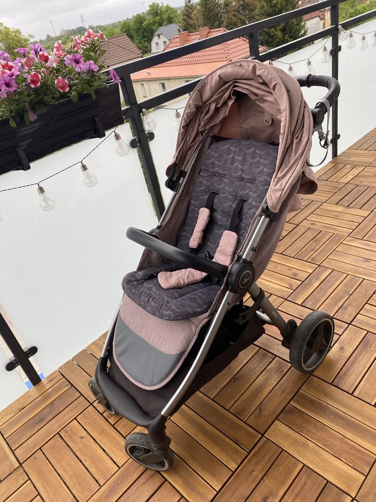 Wózek spacerówka Baby Design Wave pudrowy róż