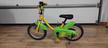 Rowerek 14 Btwin Decathlon z kółkami stopka