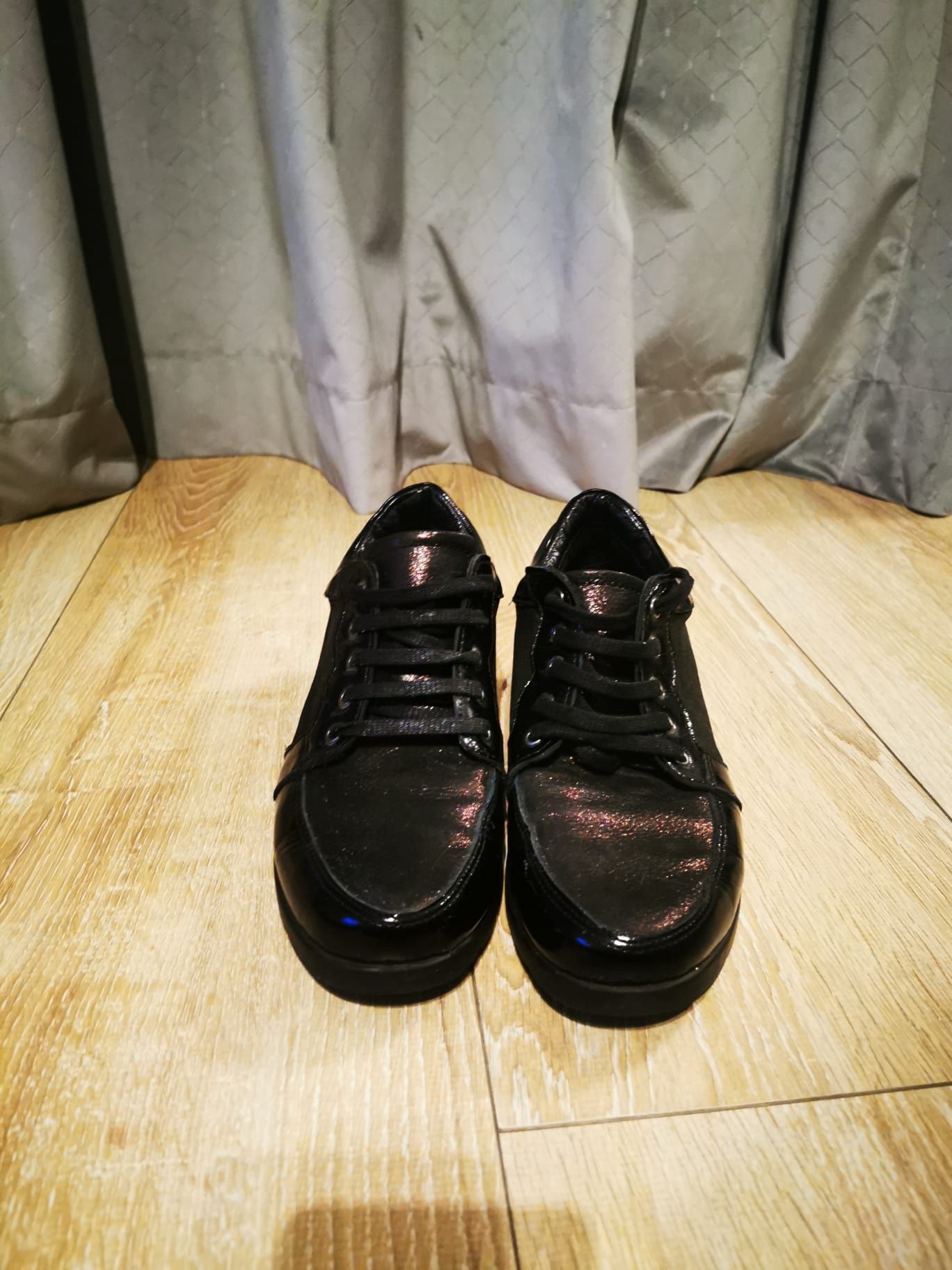 Czarno-brązowe buty damskie kulig
