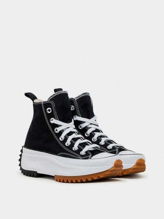 Чорні кеди Converse run star hike high top black womens