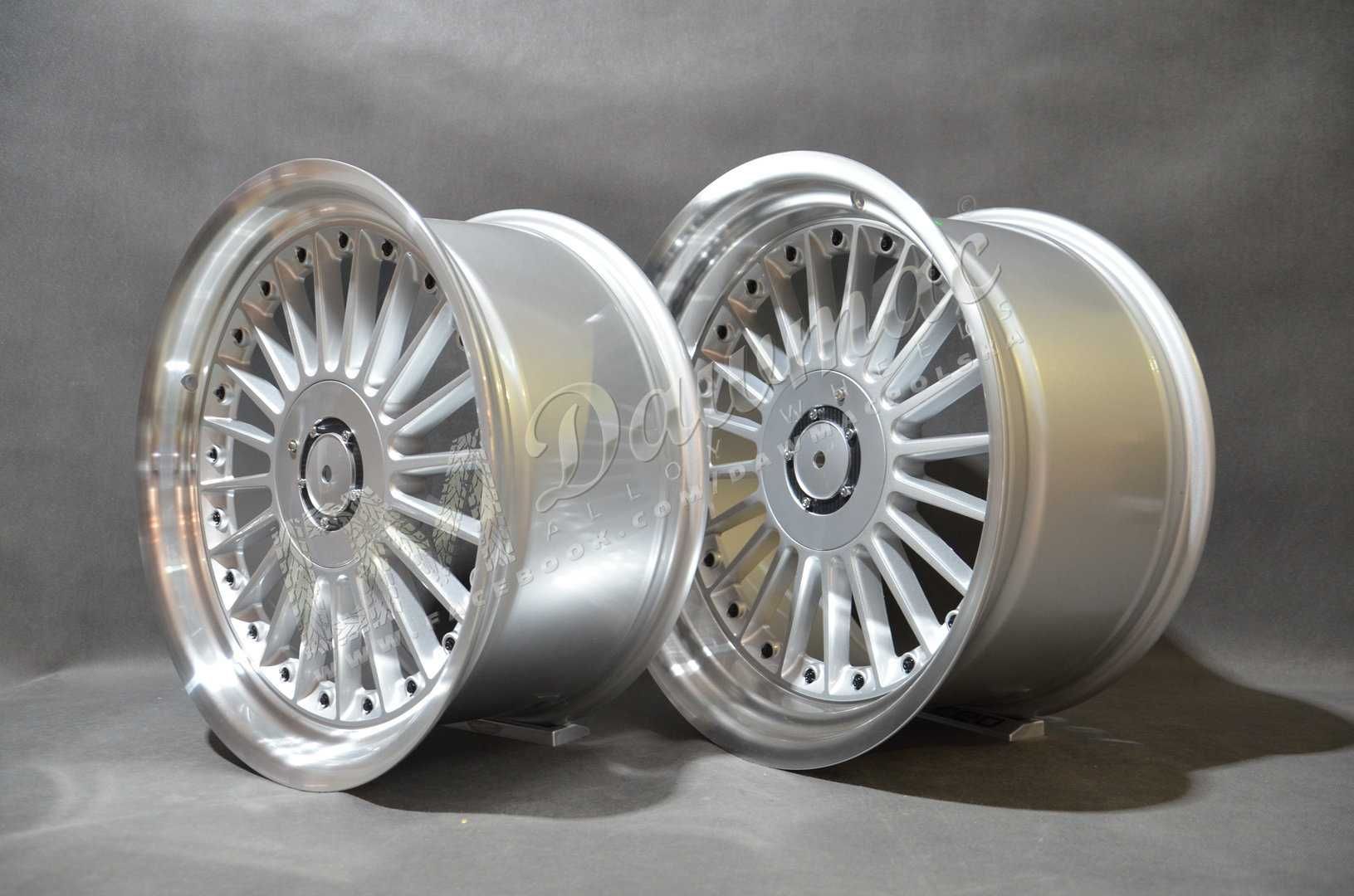 Felgi DMC03 18" 8,5J ET20 + 10J ET15 4x100/4x108SilvMachLip+BlackRivet