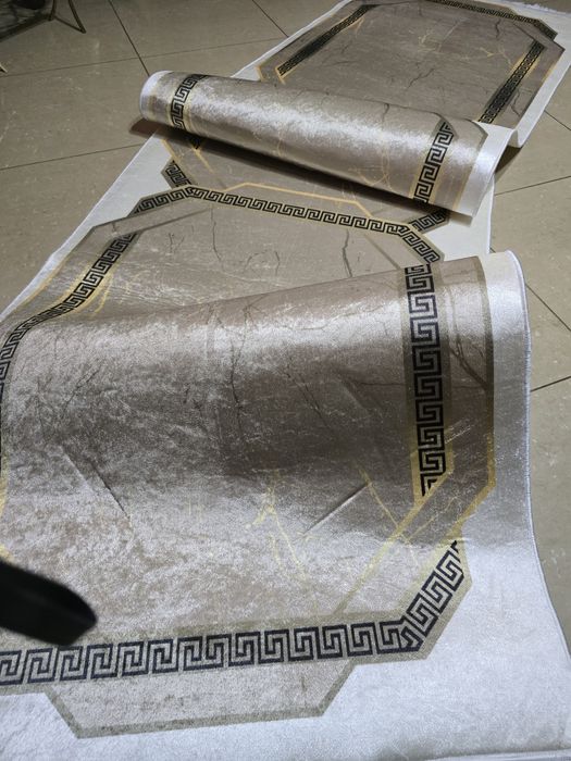 dywan chodnik 300x80 turecki,antyposlizg, ORNAMENT bez+ZŁOTO wyprzedaz