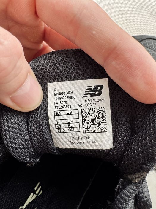 Кросівки New Balance 1000 Cordura black (M1000BBV) USA!!