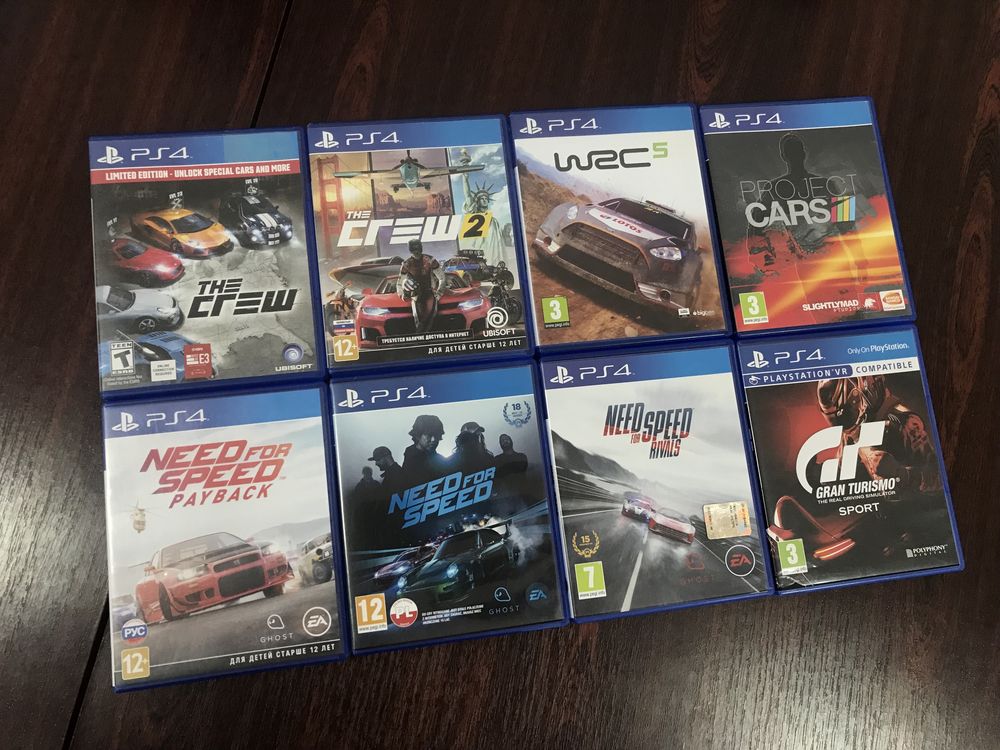 Гонки PlayStation 4 5 игры диски 8 шт Need for Speed The Crew