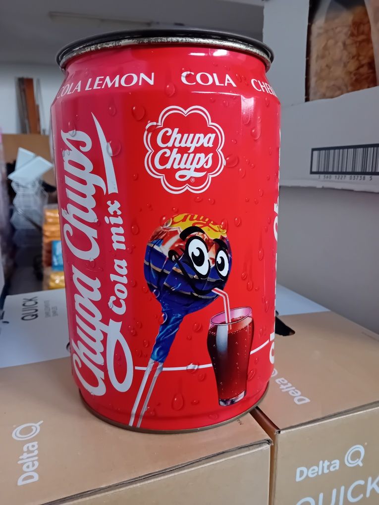 Lata coca cola chupa chups antiga