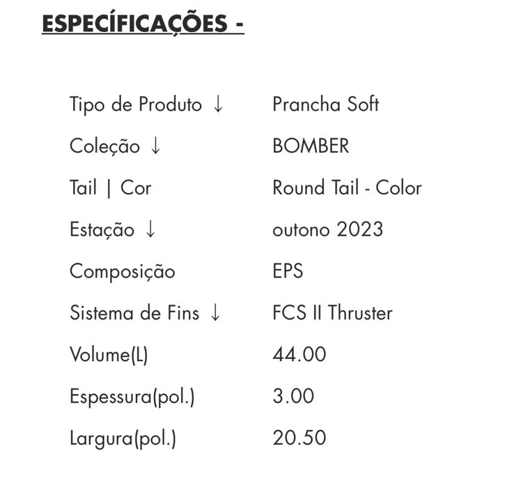 Prancha  Softech 5'10 Bomber