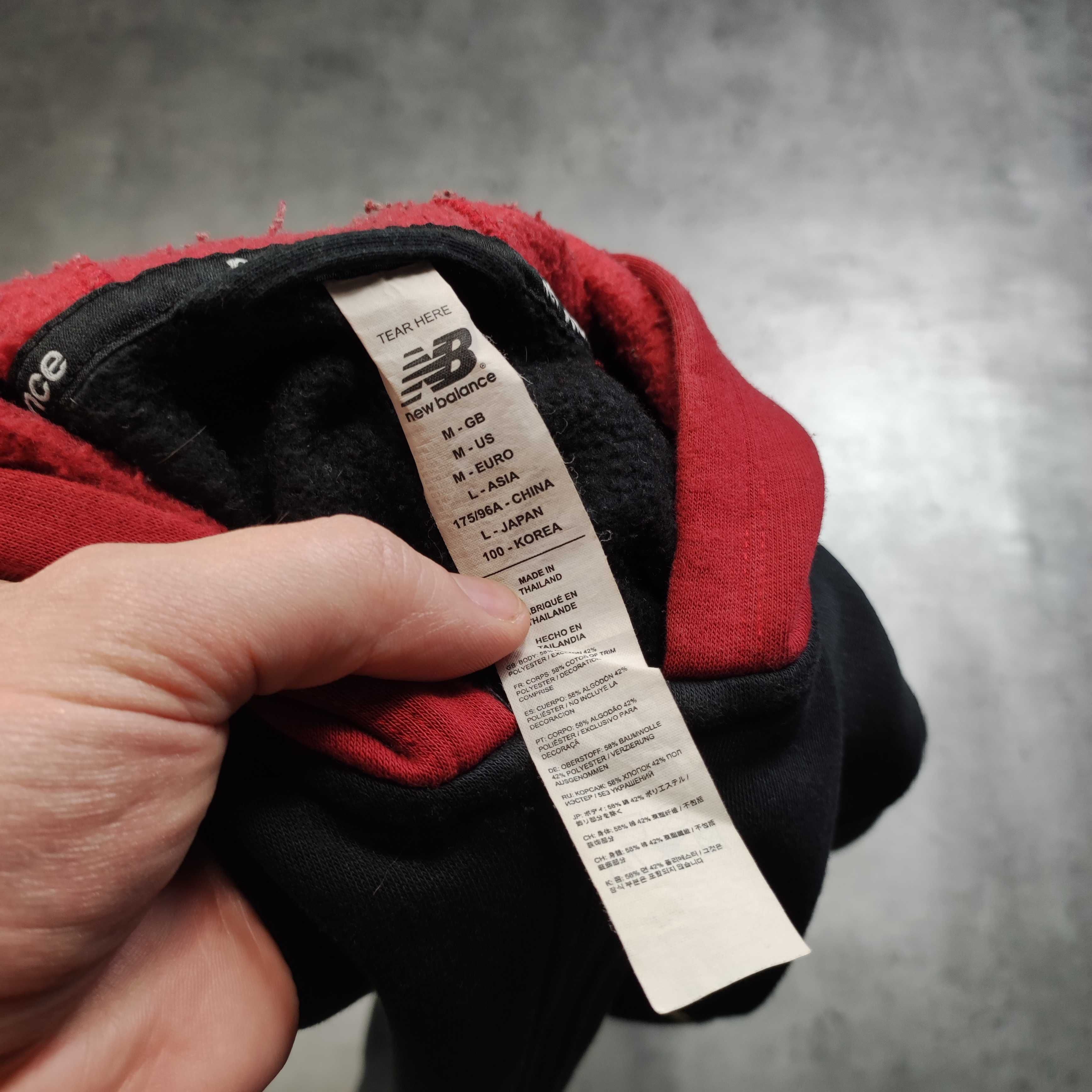 MĘSKA Bluza z Kapturem Hoodie Piłka Nożna Liverpool New Balance Haft
