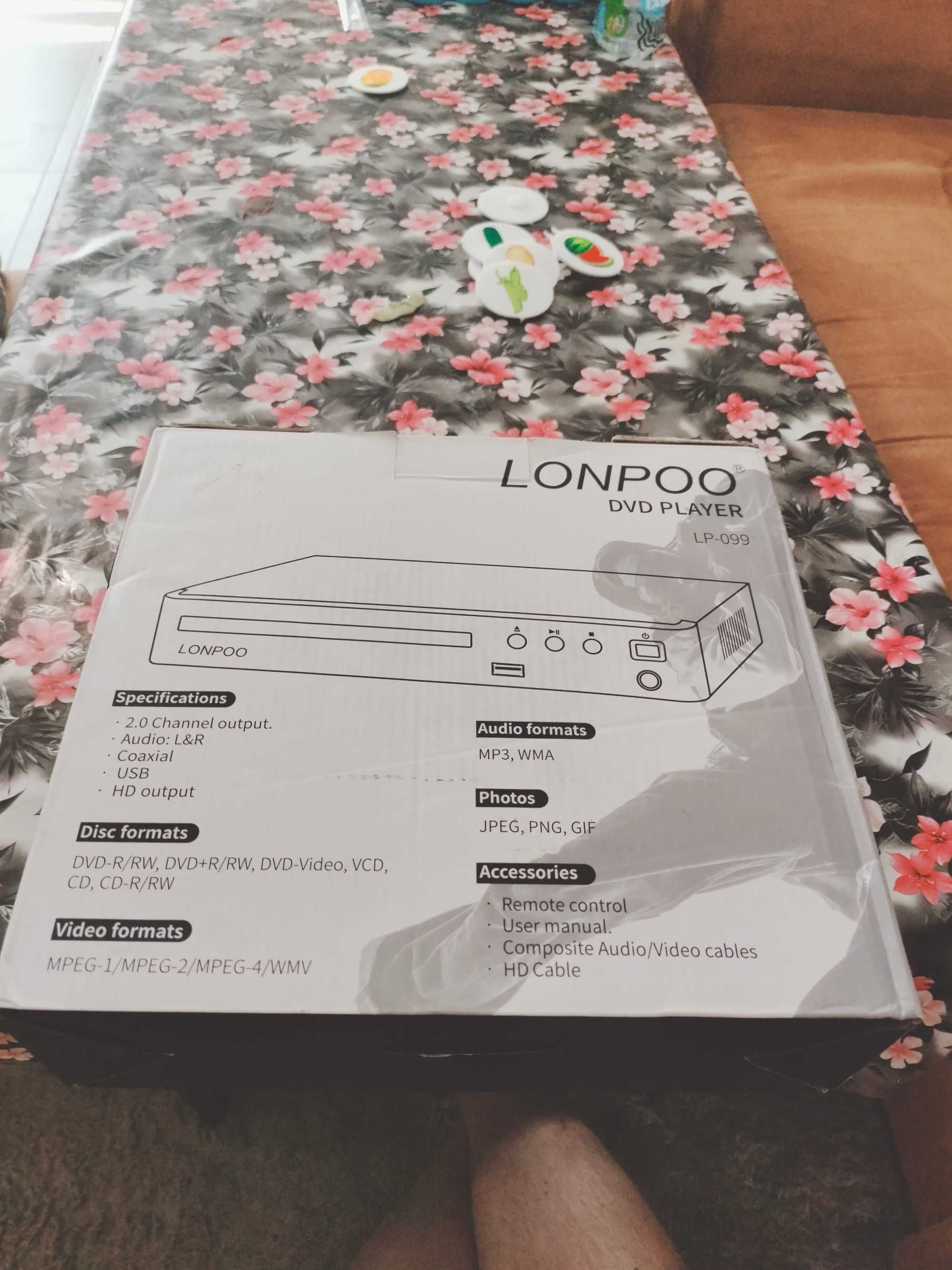 DVD player Lonpoo MP3, USB, Jpeg Photo pilot