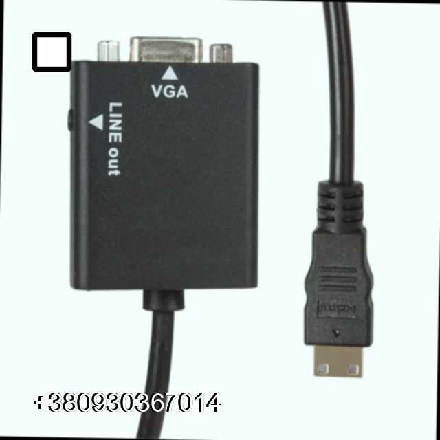 HDMI TO VGA адаптер с аудио HDMI-VGA Выход 1080P 1.4 с кабелем aux