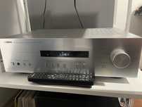 Wzmacniacz Yamaha A-S201 - srebrny, stan ideal